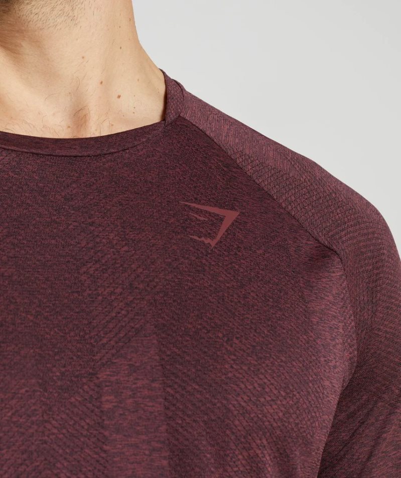 Men's Gymshark Apex Long Sleeve T-Shirts Dark Brown | NZ 2OFPIN